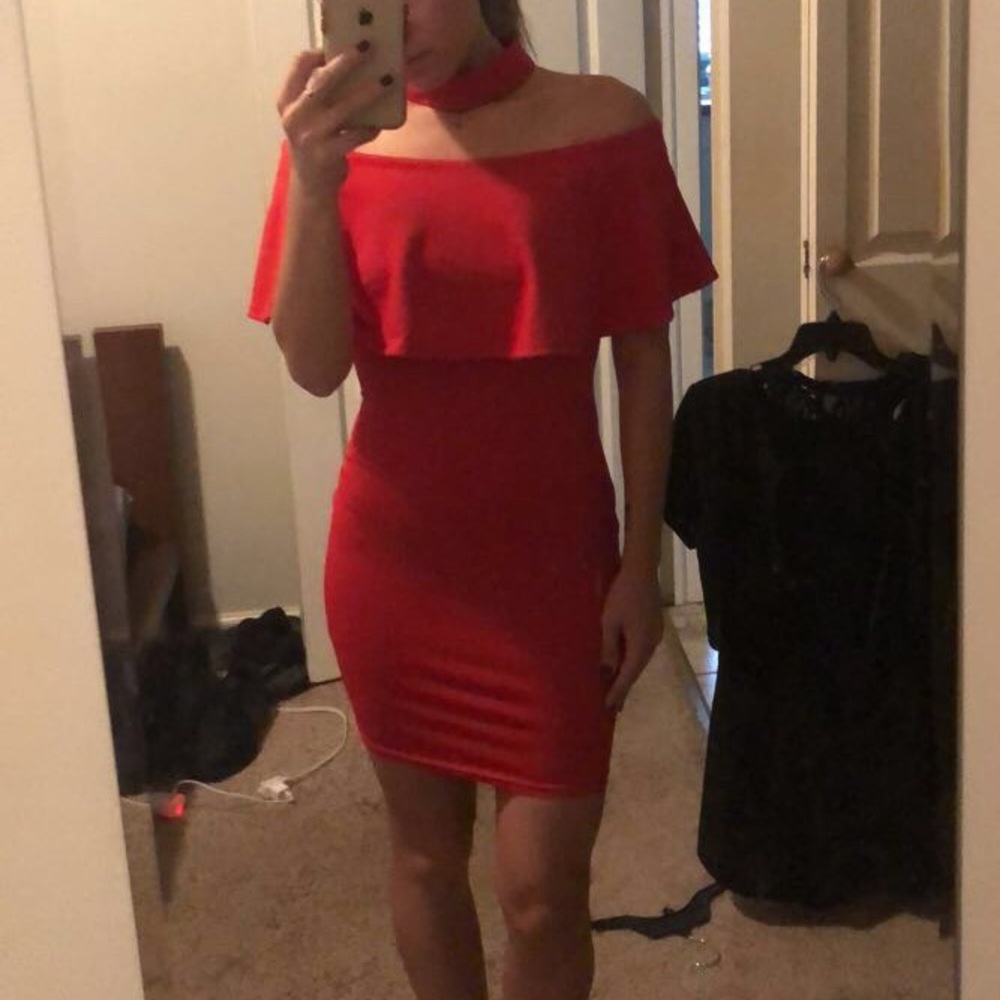 BNWT red mini dress size XS